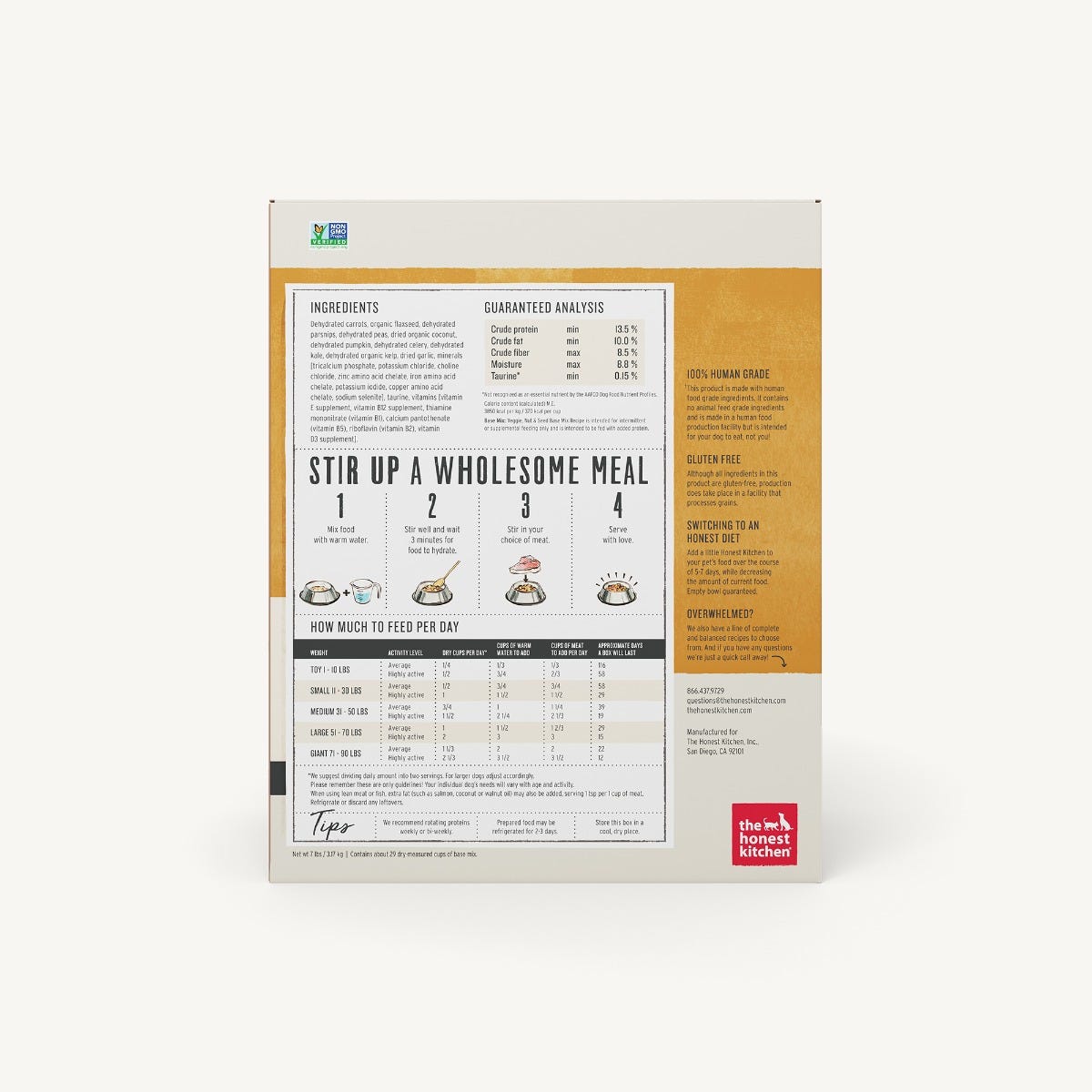 The Honest Kitchen - Dehydrated - Grain Free Veggie, Nut & Seed Based Mix (Dog Food)